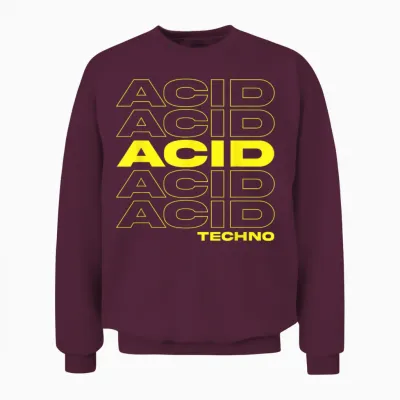 Acid Techno T-Shirt We Love 303 Unisex Sweatshirt - Maroon