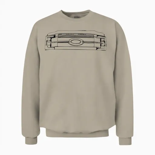 Ford Superduty F350 F250 Outline Line Work Drawing Unisex Sweatshirt in Sand
