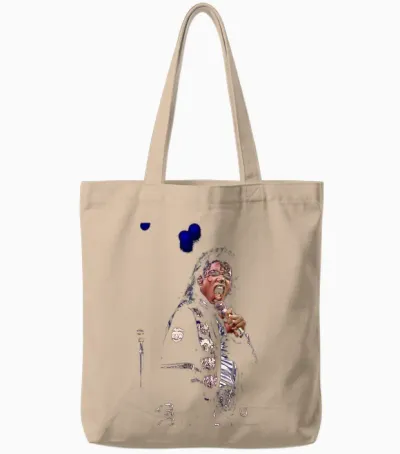Michael Jackson Live California Bad Tour by Michael Grecco Tote Bags - Natural