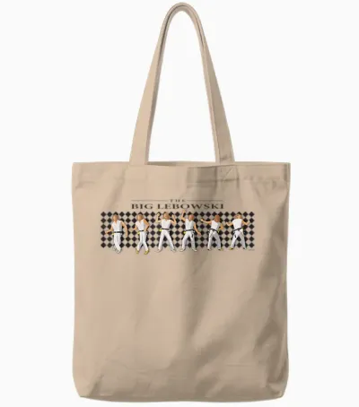 The Big Lebowski the Dude Checkerboard Dance Tote Bags - Natural