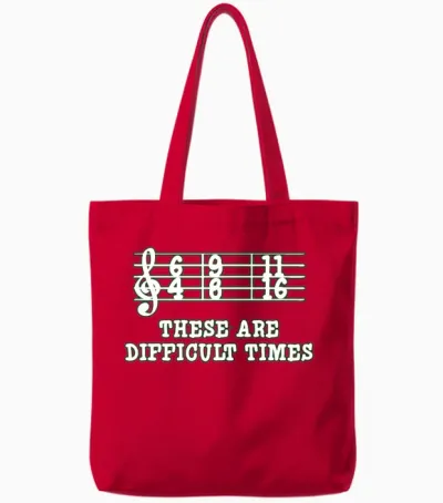 Classical Music Tote Bags - Red