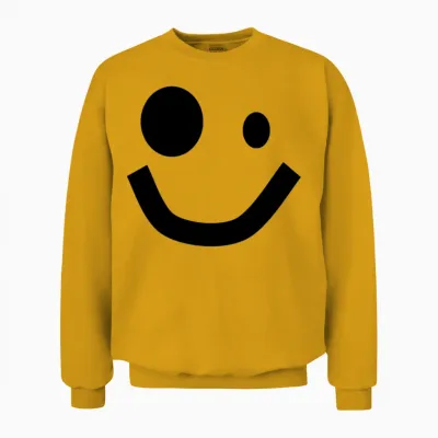Roblox Face Unisex Sweatshirt - Gold