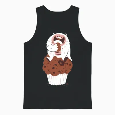 The Cupcake Monster Unisex Tank Top - Black