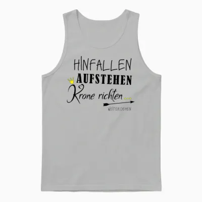 Fall Down, Get Up Unisex Tank Top - Ash