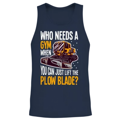 Snow Plowing Truck Driver Essentials Snow Plow Unisex Tank Top - Navy
