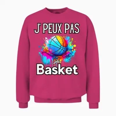 J'peux Pas Jai Basketball Basketball for Children Women Teenagers Men Unisex Sweatshirt - Heliconia