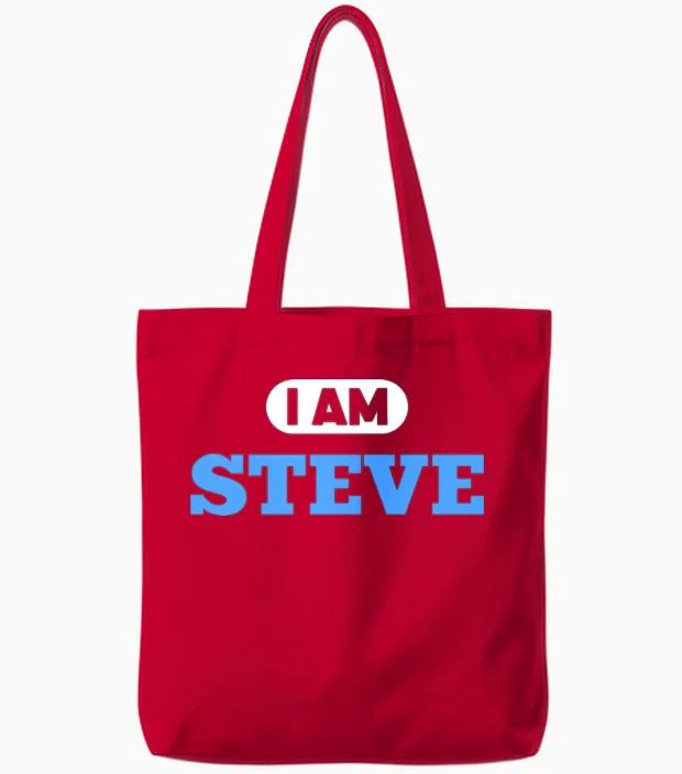 Steve Name Saying for Proud Steves Tote Bags in Red