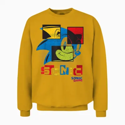 Sonic the Hedgehog - Sonic Misalign Unisex Sweatshirt - Gold