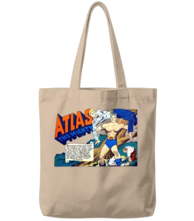 Atlas the Mighty Tote Bags - Natural