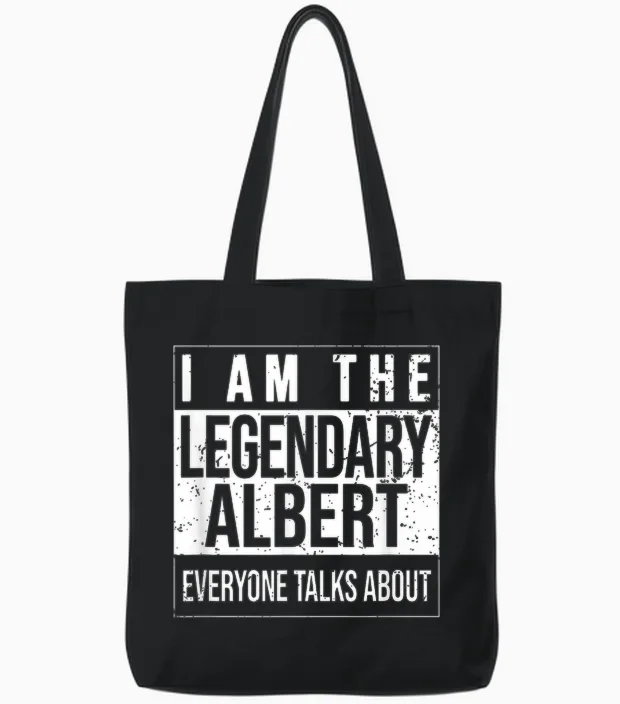 Je Suis La Chemise Légendaire, Idée Cadeau Pour Albert Tote Bags in Black