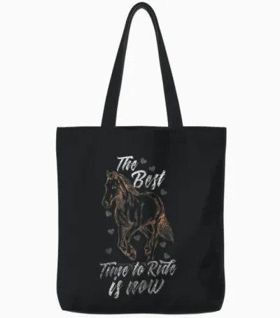 Horse Horse Lovers Mustang Love of Animals Tote Bags - Black