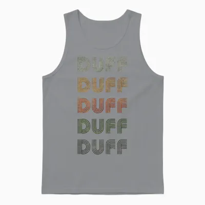 Love Heart Duff Vintage Grunge T-Shirt Black Unisex Tank Top - Sport Grey
