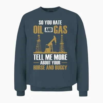 Oil and Gas Oilfield Oil Rig Roughneck Oilman Unisex Sweatshirt - Dark Heather