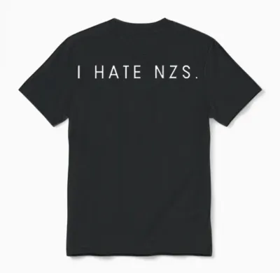 I Hate Nzs - Minimalistischer Lustiger Hater Spruch Unisex T-Shirt - Black
