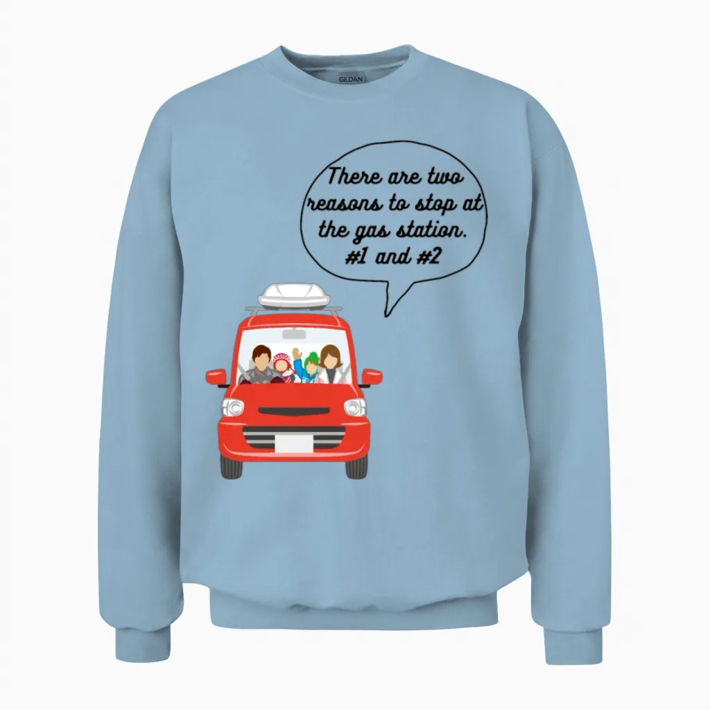 Comedy Potty Unisex Sweatshirt in Light Blue