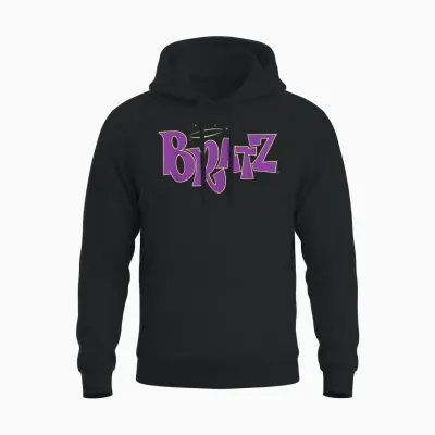 Bratz Logo Flat Purple T-Shirt, Black, S Unisex Hoodie - Black