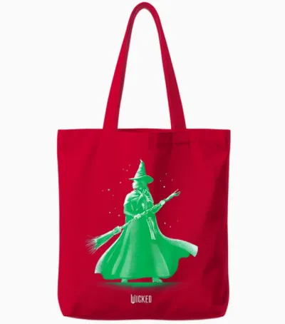 Wicked Unisex-Adults Classic Fit Green Elphaba Pose Tonal Tote Bags - Red