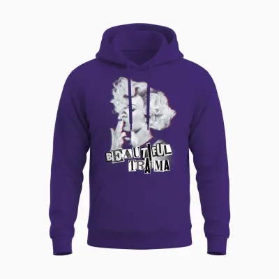 P! Nk Beautiful Trauma T-Shirt, Black, S Unisex Hoodie - Purple