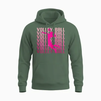 Idée Cadeau Drôle Anniversaire Pour Femme Volley Ball Unisex Hoodie - Military Green