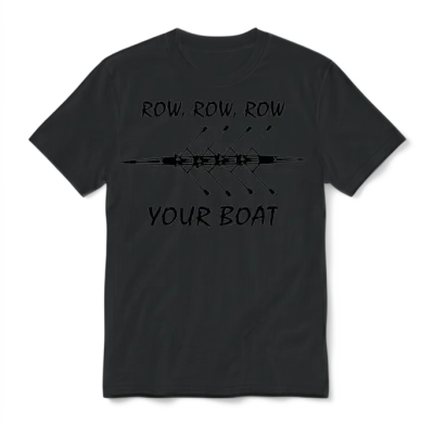 Rowing, Crew, Row Your Boat Unisex T-Shirt - Black