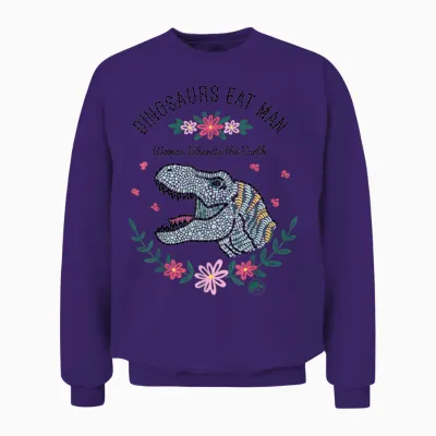 Jurassic Park Dinos Eat Man Women Inherit the Earth Unisex Sweatshirt - Purple