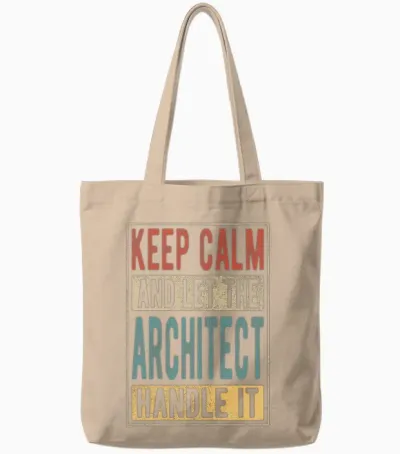 Architect Retro Gift Tote Bags - Natural
