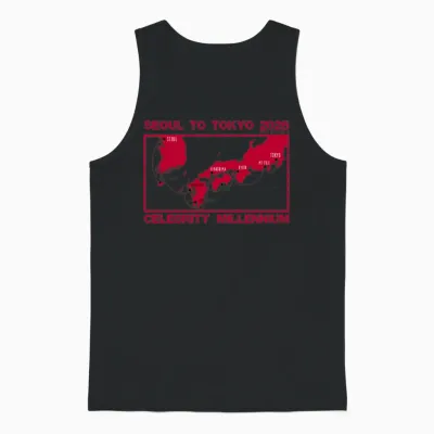 Seoul to Tokyo Cruise 2025 Unisex Tank Top - Black