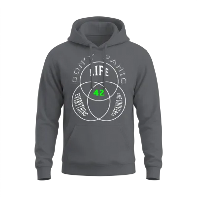 Dont Panic Unisex Hoodie - Charcoal