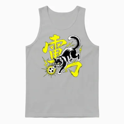 Thunder Cat Soccer - Japanese Anime Football Style Unisex Tank Top - Ash