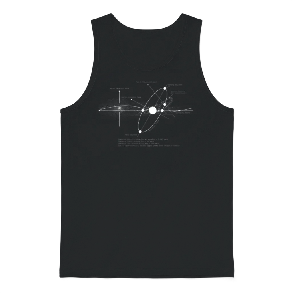 Solar Systems Diagram Astronomy Astronomer Space Unisex Tank Top - Black