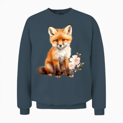 Joli Bébé Renard Art Unisex Sweatshirt - Dark Heather