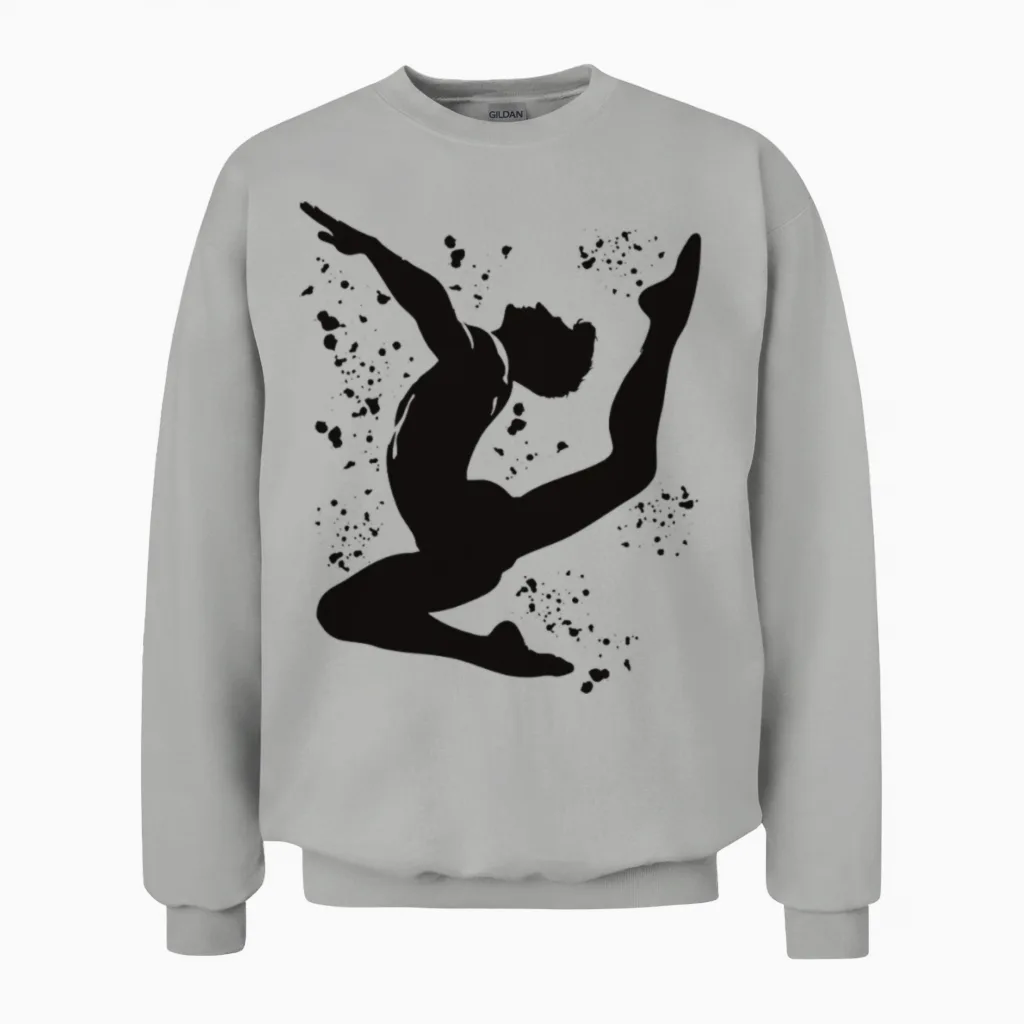 Gymnast Floor Artistic Gymnastics Unisex Sweatshirt in Ash