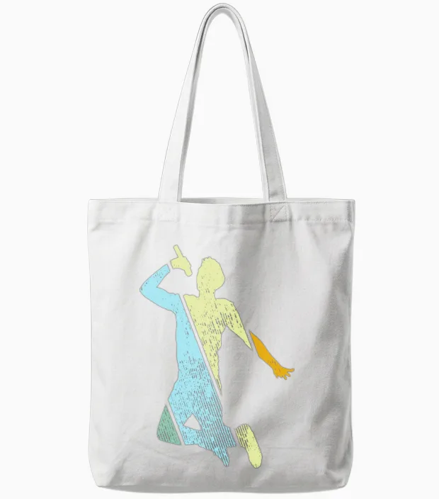 Singer Retro Tote Bags in White