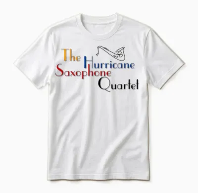 Hurricane Saxophone Quartet Logo Without Quote Unisex T-Shirt - White