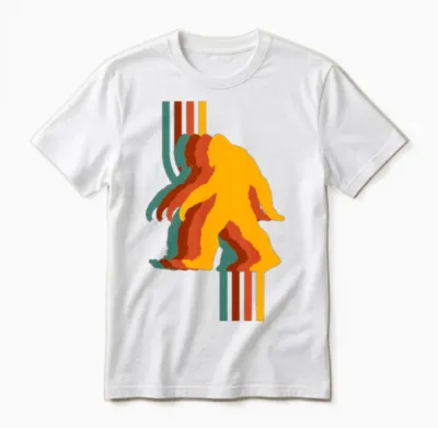 Bigfoot Retro Vintage Essential3 Unisex T-Shirt - White