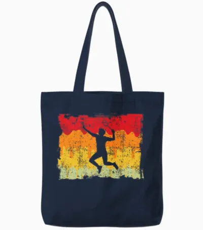 Badminton Retro Tote Bags - Navy