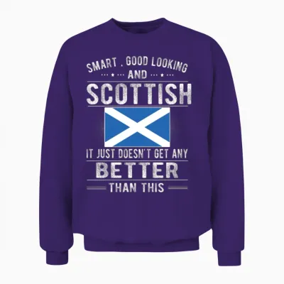 Scottish Flag Scotland Heritage Scottish Roots Unisex Sweatshirt - Purple