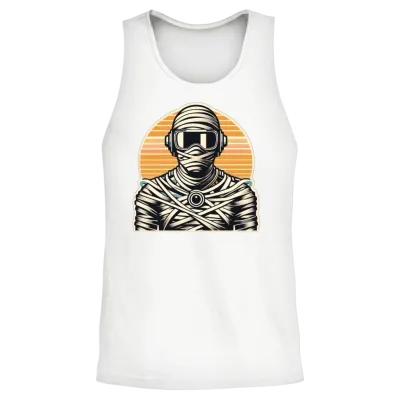 Retro Mummy Unisex Tank Top - White