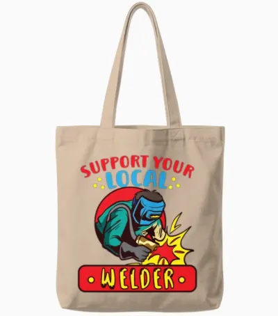 Welder Funny Funny Welding Gift Tote Bags - Natural