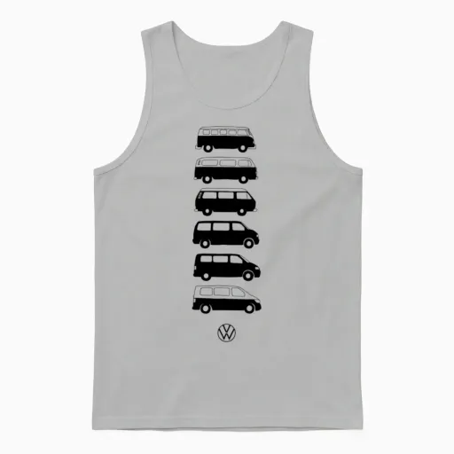 Volkswagen Verticale Vw Camper Evolution with Logo Unisex Tank Top in Ash