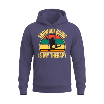 Retro Snowboard Unisex Hoodie - Heather Sport Dark Navy