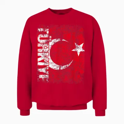 Türkiye Türkei Flagge | Damen Herren Kinder Türkei Unisex Sweatshirt - Red