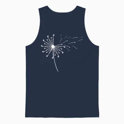 Dandelion Hockey Stick Shirt for Hockey Players Field Hockey T-Shirt, Black Unisex Tank Top - Navy