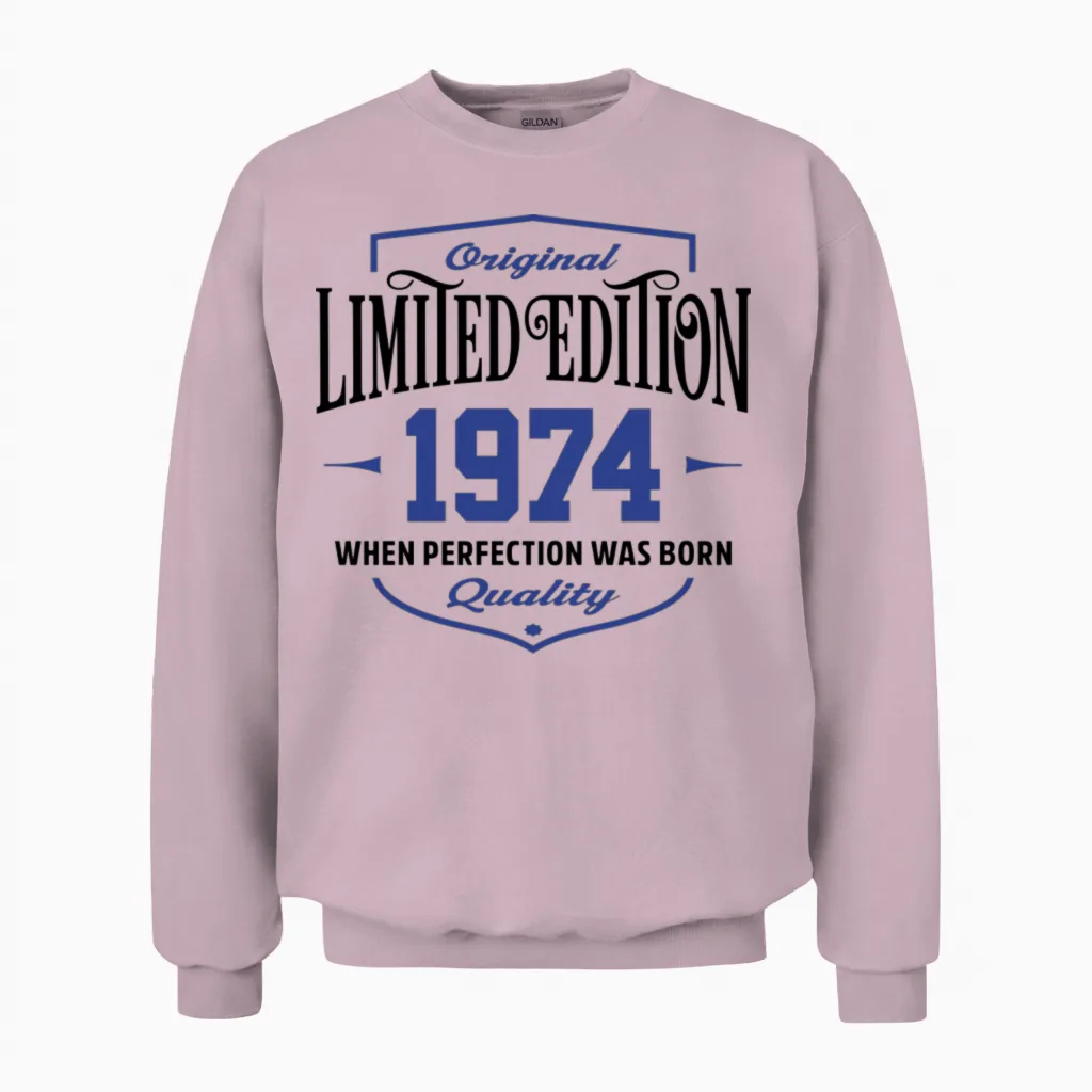 Limited Edition 1974 Unisex Sweatshirt in Light Pink