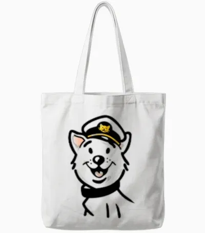 Cute Dog Tote Bags - White