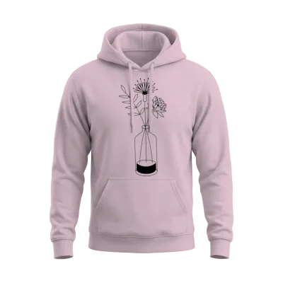 Flower Unisex Hoodie - Light Pink
