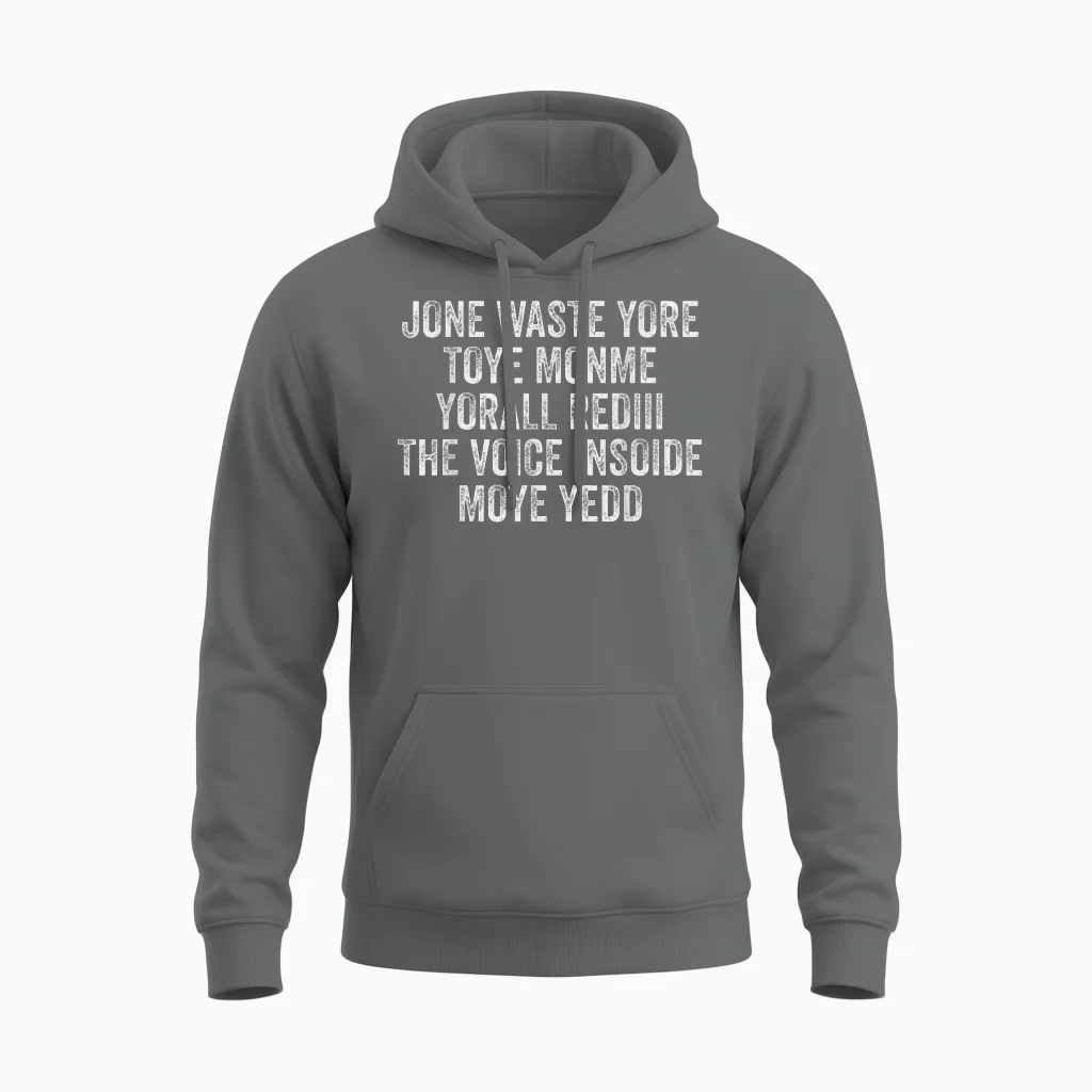 Jone Waste Yore Toye Monme Yorall Rediii Voice Inside My Yed Unisex Hoodie in Graphite Heather