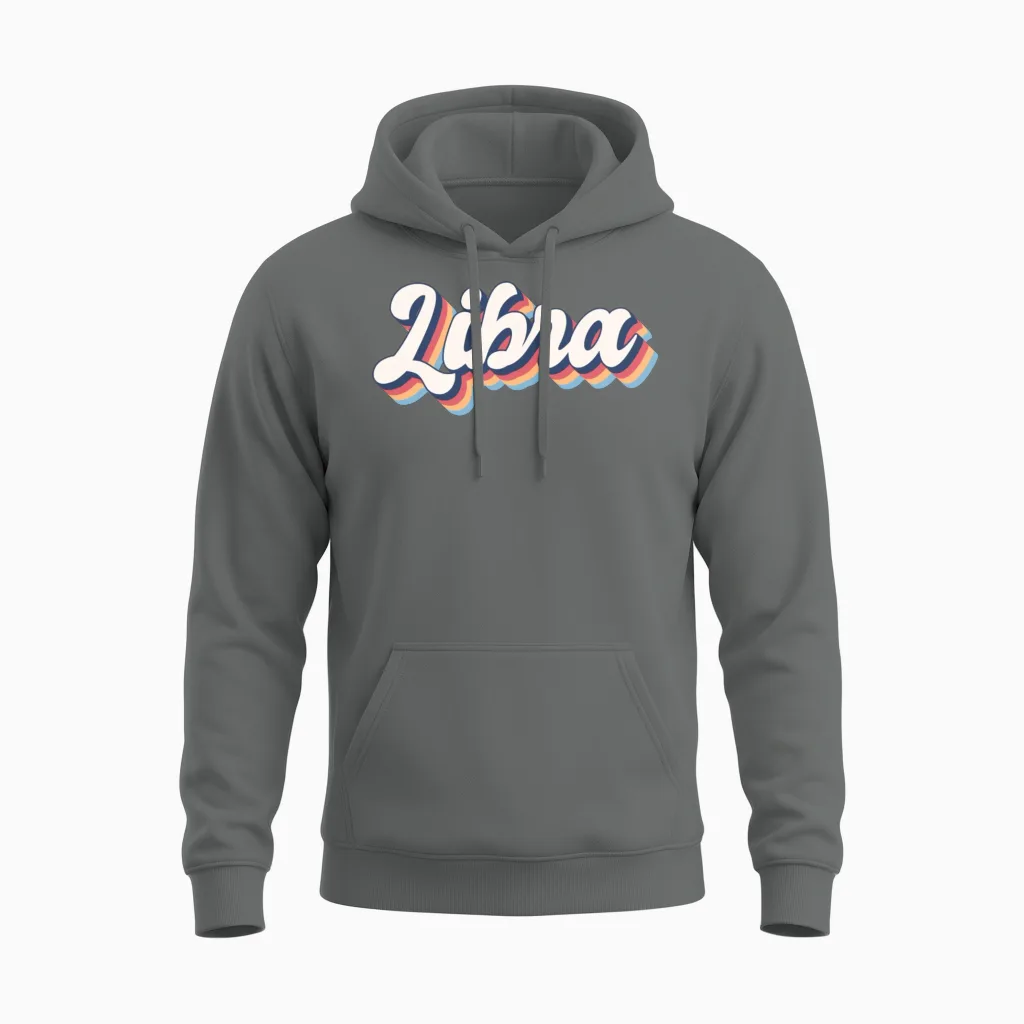 Retro Libra 1 Unisex Hoodie - Graphite Heather