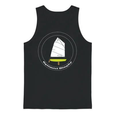 Optimist Sailing Dinghy Unisex Tank Top - Black