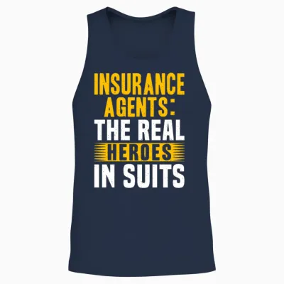 Funny Broker Unisex Tank Top - Navy